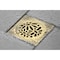 Kingston Brass BSF6360AB Watercourse Floral 4" Square Grid Shower Drain, Antique Brass BSF6360AB - alternate 4